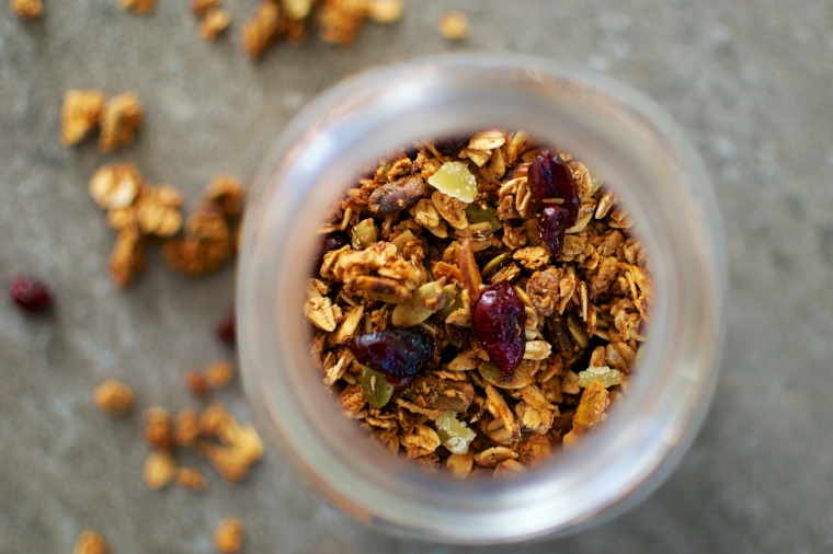 Cranberry, Ginger, and Maple Granola (Gluten Free) / Big Eats Tiny Kitchen